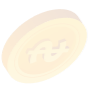 Golden cryptocurrency coin decoration